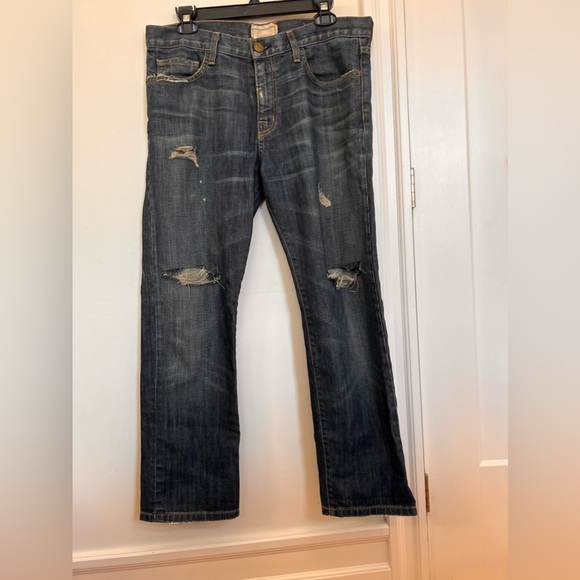 Current & Elliot Boyfriend Distressed Denim Jeans 27 - Picture 3 of 12